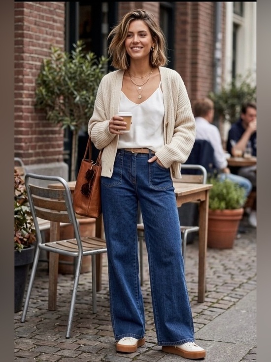 Jones New York Denim - NWT Jones New York High Rise Salsbury 2 Wide Leg Patch Pocket Jeans Winter Boho